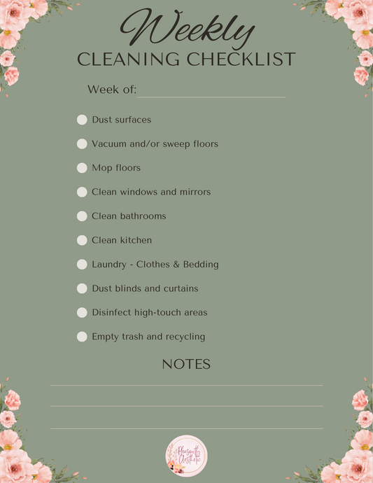 Olive Cleaning Checklist